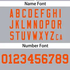 Light Gray Orange Gradient Ribbed Authentic Baseball Jersey 4