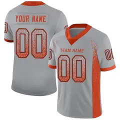 Light Gray Orange-Navy Drift Fashion Mesh Football Jersey 1