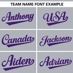 Light Gray Purple Gradient Ribbed Authentic Baseball Jersey 3