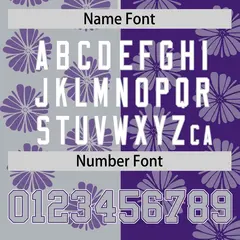 Light Gray Purple Split Flower Graffiti Baseball Jersey 4