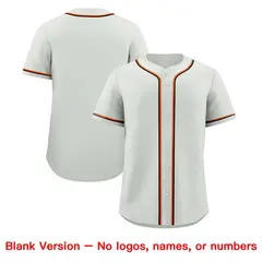 Light Gray Quick Dry Baseball Jersey 8