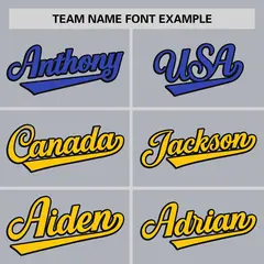 Light Gray Royal-Gold Gradient Font Side Baseball Jersey 3