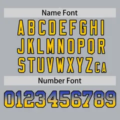 Light Gray Royal-Gold Gradient Font Side Baseball Jersey 4