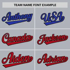 Light Gray Royal Red Gradient Side Authentic Baseball Jersey 3