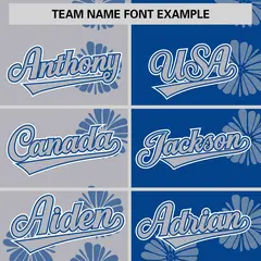 Light Gray Royal Split Flower Graffiti Baseball Jersey 3