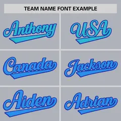 Light Gray Sky Blue Powder Blue Gradient Side Baseball Jersey 3