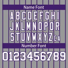 Light Gray White-Purple Stripe Full Button Baseball Jersey 4