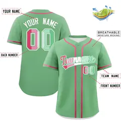 Light Green Abrosexual Pride Month Baseball Jersey 2