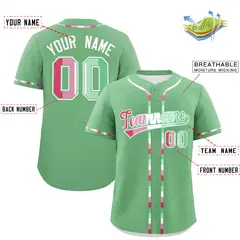Light Green Abrosexual Pride Month Baseball Jersey 2