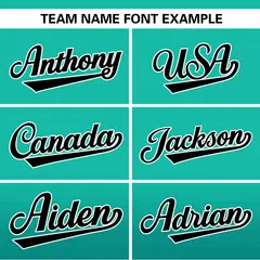 Light Green Aqua-White Gradient Pinstripe Baseball Jersey 3