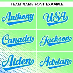 Light Green Blue Tiny Spot Gradient Baseball Jersey 3