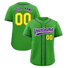 Light Green Classic Baseball Jersey Lightweight Team Uniform 1