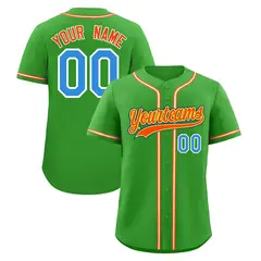 Light Green Classic Baseball Jersey Lightweight Team Uniform 1