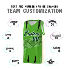Light Green Cream Snake Scale Venomous Fang Graffiti Basketball Jersey 4