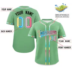 Light Green Genderflux Pride Month Classic Baseball Jersey 2