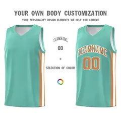 Light Green Khaki Classic Basketball Jersey 3