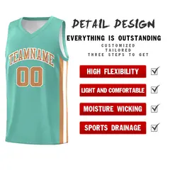 Light Green Khaki Classic Basketball Jersey 4