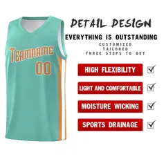 Light Green Khaki Classic Breathable Basketball Jersey 4