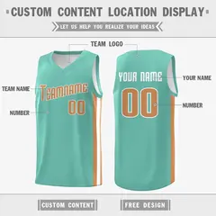 Light Green Khaki-White Double Side Basketball Jersey 2