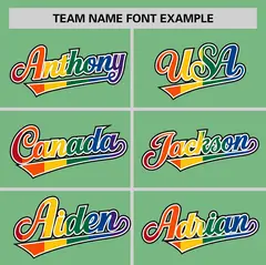 Light Green LGBT Rainbow Pride Month Baseball Jersey 3