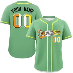 Light Green Maverique Pride Month Baseball Jersey 1