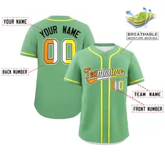 Light Green Maverique Pride Month Baseball Jersey 2