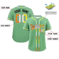 Light Green Maverique Pride Month Baseball Jersey 2