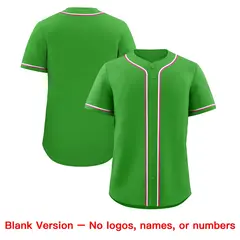 Light Green Moisture-Wicking Baseball Jersey 8