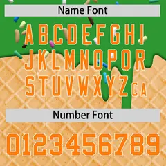 Light Green Orange Ice Cream Pattern V-Neck Hockey Jersey 4
