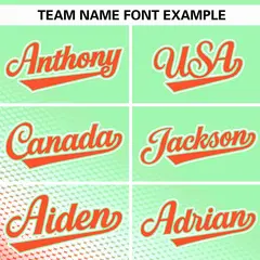 Light Green Orange Tiny Spot Gradient Baseball Jersey 3