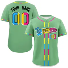Light Green Pansexuality Pride Month Baseball Jersey 1