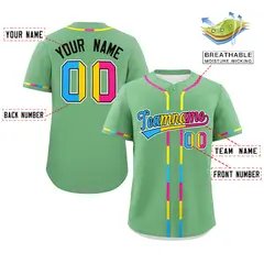 Light Green Pansexuality Pride Month Baseball Jersey 2