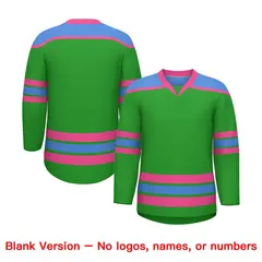 Light Green Powder Blue Ice Cream Helmet Pattern Hockey Jersey 7