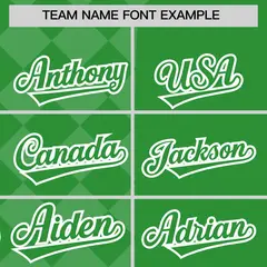Light Green Rhombus Design Authentic Baseball Jersey 3