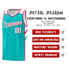 Men's Light Green White Basketball Jersey 4