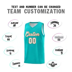 Light Green White Chest Slash Pattern Basketball Jersey 3