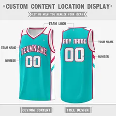 Light Green-White Classic Athletic Men/Boy Basketball Jersey 2