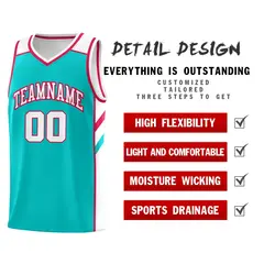 Light Green-White Classic Athletic Men/Boy Basketball Jersey 4