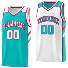 Light Green White Double Side Tops Basketball Jersey