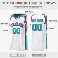 Light Green White Double Side Tops Basketball Jersey 3