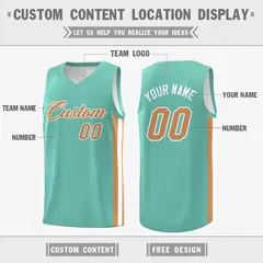 Light Green White Double Side Tops Basketball Jersey 2