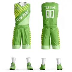 Light Green White Graffiti Bar Pattern Basketball Jersey