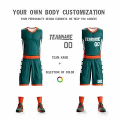 Light Green White-Gray Double Side Sets Basketball Jersey 4