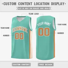Light Green White Khaki Double Side Basketball Jersey 2