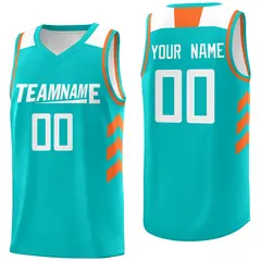 Light Green White-Orange Classic Casual Basketball Jersey