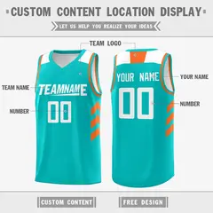 Men's Light Green White-Orange Classic Casual Basketball Jersey 2