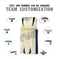 Light Khaki Navy Snake Scale Venomous Fang Graffiti Basketball Jersey 4