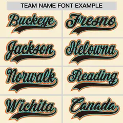 Light Khaki Teal Brown Baseball Jersey 6