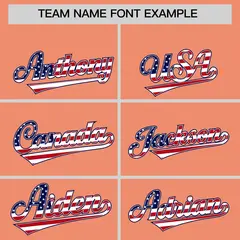 Light Orange American Flag Design Baseball Jersey 3