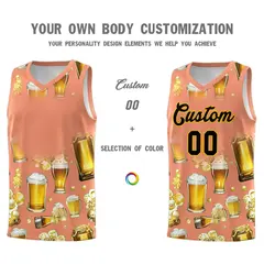 Light Orange Beer Bubble National Beer Day Basketball Jersey 2